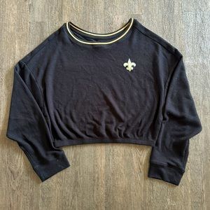 New Orleans Saints Crop Top Long Sleeve
